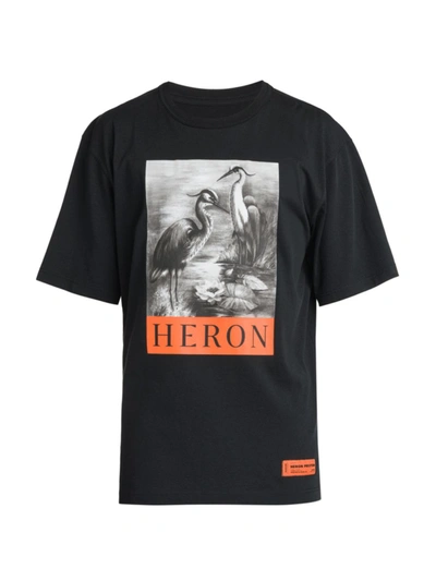 Shop Heron Preston Heron Logo Printed T-shirt In Black