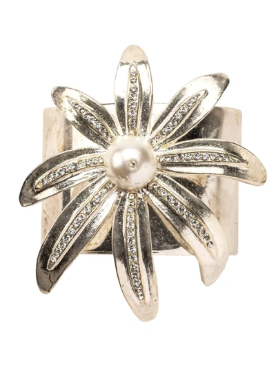 Shop Nomi K Napkin Rings Silver Wild Flower Napkin Ring