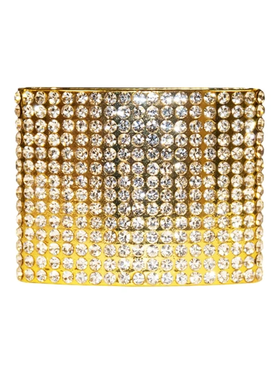 Shop Nomi K Goldplated Crystal Modern 4-piece Napkin Ring Set