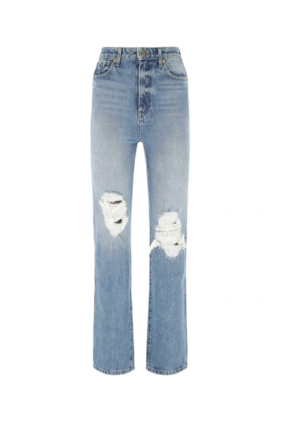 Shop Khaite Danielle Ripped Jeans In Blue