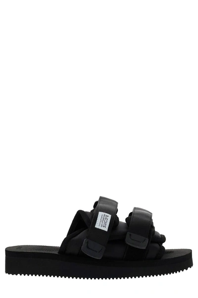 Shop Suicoke Moto Cab Flat Sandals In Black