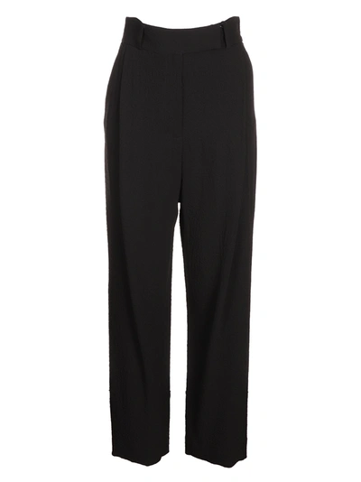 Shop Totême Deep Pleat Tailored Trousers In Black
