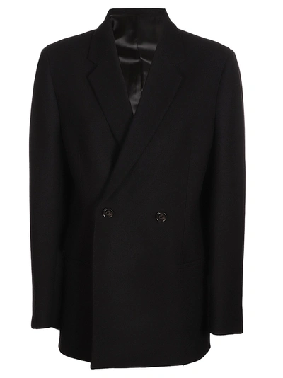 Shop Totême Double Breasted Tailored Blazer In Black