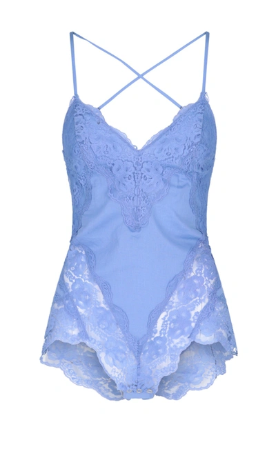 Shop Zimmermann Lace Detailed Camisole In Blue