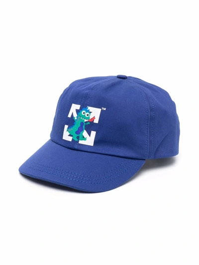 Shop Off-white Logo-print Baseball Cap In Blue