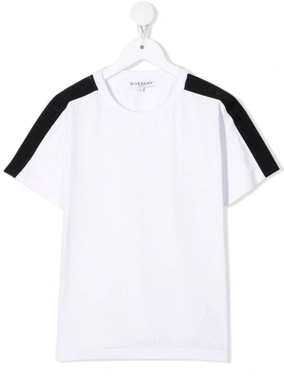 Shop Givenchy Shoulder-stripe Crewneck T-shirt In White