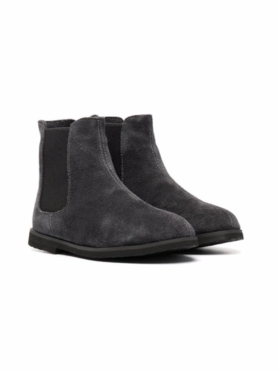 Shop Age Of Innocence Gents Shearling-lined Suede Chelsea Boots In Grey