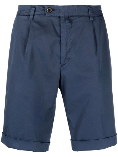 Shop Briglia 1949 Cotton Chino Shorts In Blue