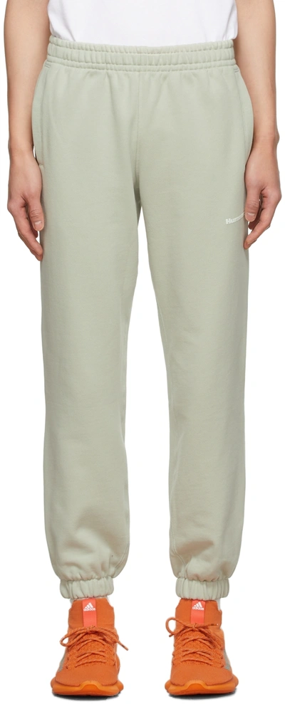 Shop Adidas X Humanrace By Pharrell Williams Ssense Exclusive Green Humanrace Basic Lounge Pants In Halo Green S21 Adyu