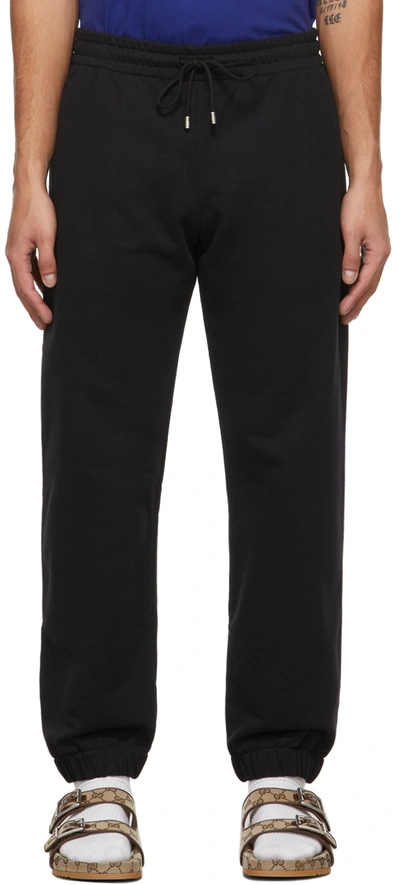 Shop Gucci Black Mirror Sweatpants In 1152 Black/mc
