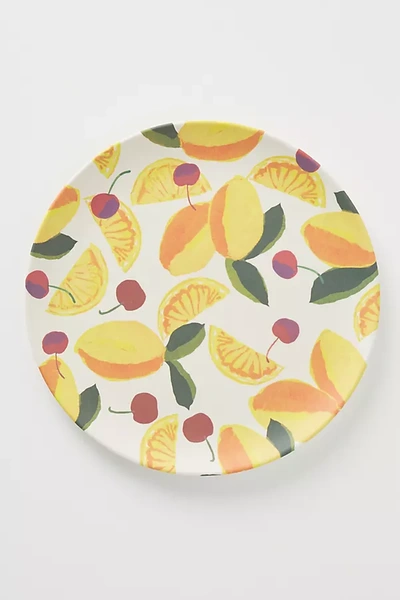 Shop Anthropologie Market Bamboo Melamine Dinner Plate By  In Yellow Size Dinner