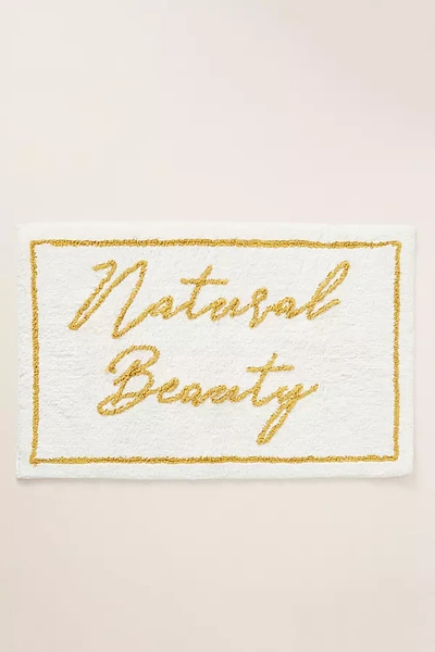 Shop Anthropologie Natural Beauty Bath Mat By  In Yellow Size 21 X 34