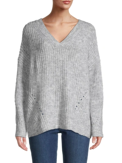 Shop Max Studio Women's Dolman-sleeve Wool-blend Sweater In Grey