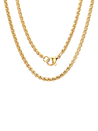 Shop Anthony Jacobs Men's 18k Goldplated Stainless Steel Chain Necklace In Neutral