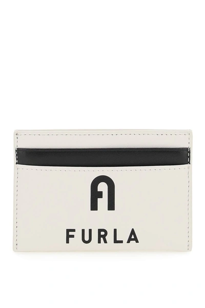 Shop Furla Leather Iris Cardholder In White