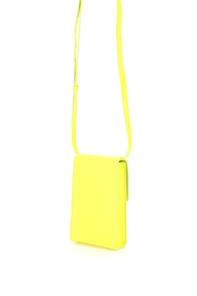 Shop Givenchy Mini 4g Vertical Leather Bag In Yellow