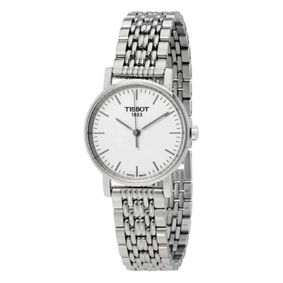 Shop Tissot Everytime Quartz Silver Dial Ladies Watch T109.210.11.031.00 In Silver Tone