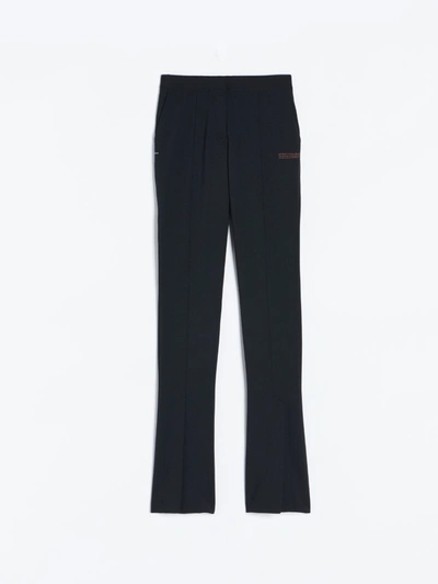 Shop Off-white Wool Tailored Trousers In Black