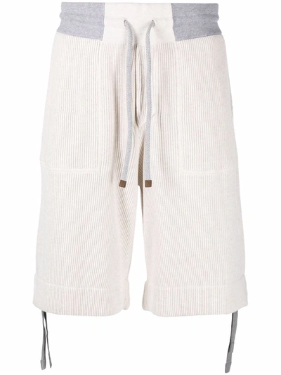 Brunello Cucinelli Corduroy-detail Bermuda Shorts In Nude