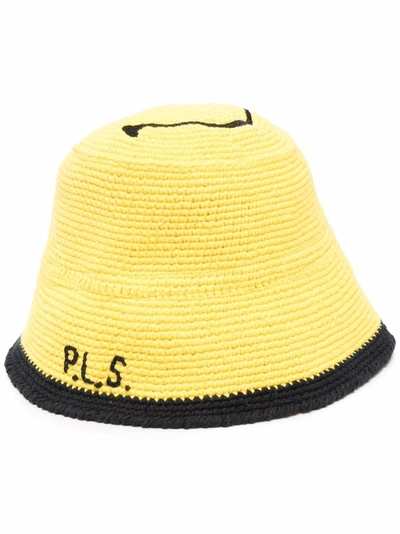 Shop Philosophy Di Lorenzo Serafini X Smiley Company Crochet Hat In Gelb