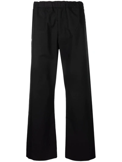 Alexander Mcqueen Elasticated Waistband Straight Trousers In Schwarz