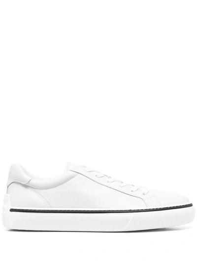 Shop Tod's Low-top Lace-up Sneakers In Weiss