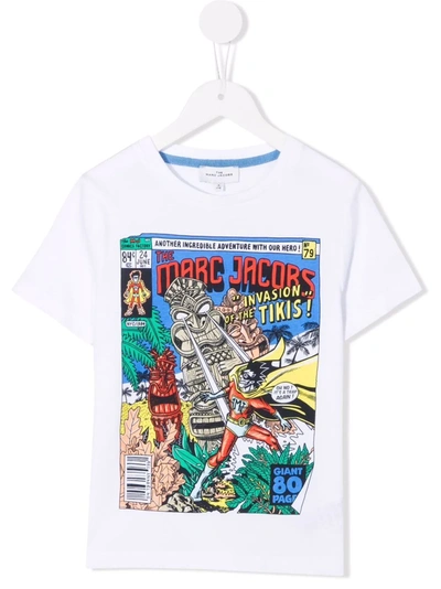 Marc Jacobs Teen Cartoon-print Cotton T-shirt In White