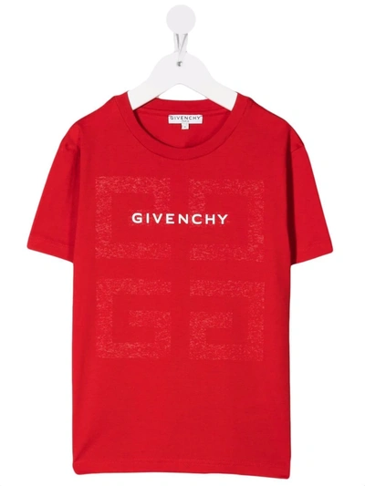 Shop Givenchy Logo Print T-shirt In Red