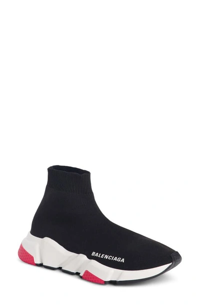 Shop Balenciaga Mid Speed Trainer Sock Sneaker In Black