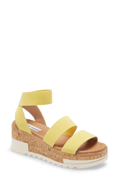 Shop Steve Madden Bandi Platform Wedge Sandal In Yellow