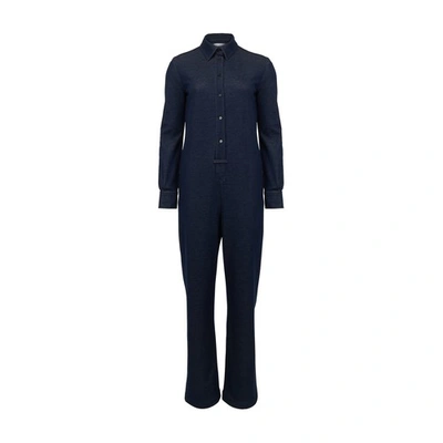 Max Mara Jumpsuit Aus Jersey Aus Einer Baumwollmischung In Blu