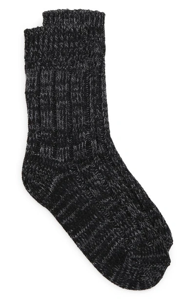 Shop Birkenstock Cotton Twist Crew Socks In Black