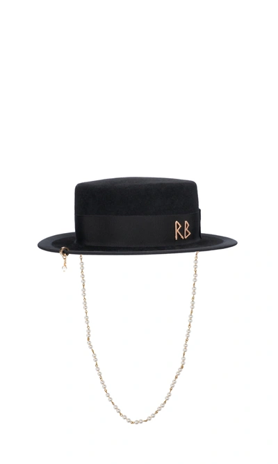 Shop Ruslan Baginskiy Toledo Hat With Pearls