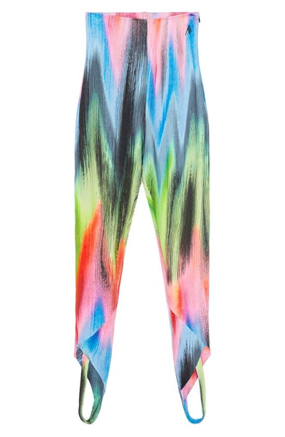 Attico Jamie Spectrum Printed Stirrup Pants In Multicolor