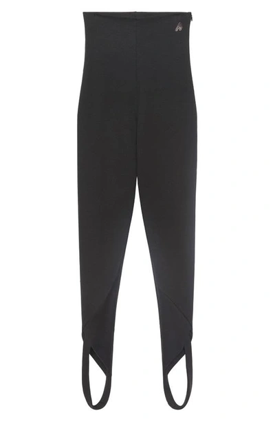 Shop Attico Jamie Milano Knit Stirrup Pants In 100 Black