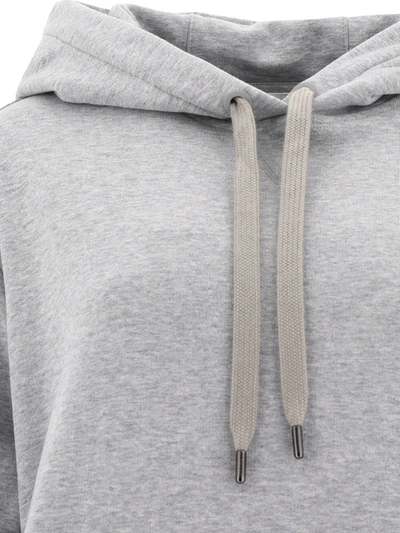 Shop Burberry "house Check" Hoodie In Grey
