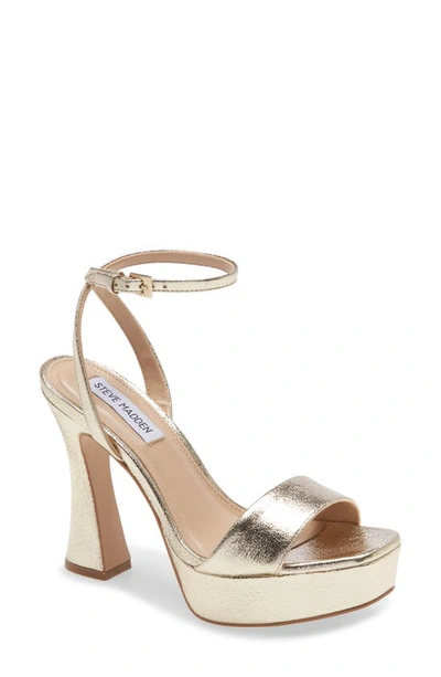 Steve Madden Women's Lashed Platform Sandals In Gold | ModeSens