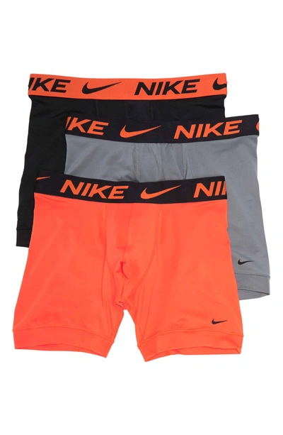 Shop Nike Assorted 3-pack Boxer Briefs In Orange