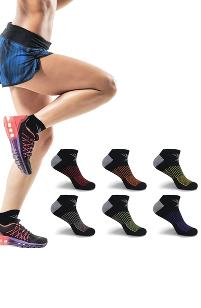 Extreme Fit Elite Super Lite Cushioned Ankle Socks In Black