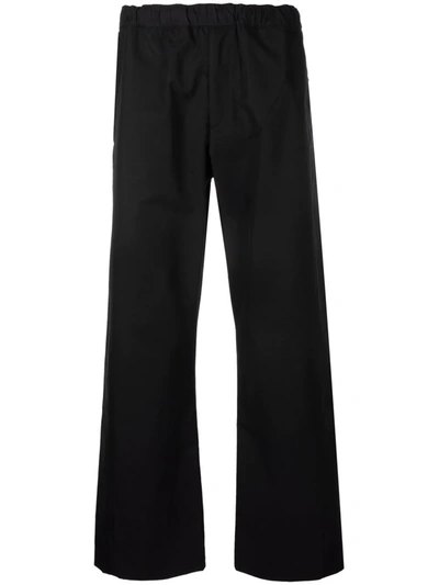 Shop Alexander Mcqueen Elasticated Waistband Straight Trousers In Black