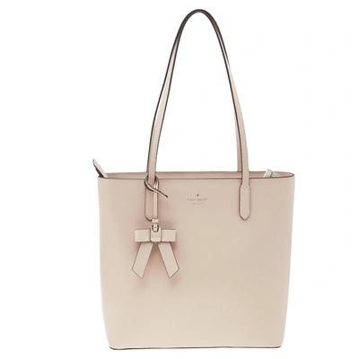 Pre-owned Kate Spade Beige Saffiano Leather Brynn Tote | ModeSens