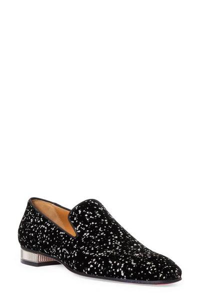 Fully Sequined Red-bottom Loafers Shoes *as-is