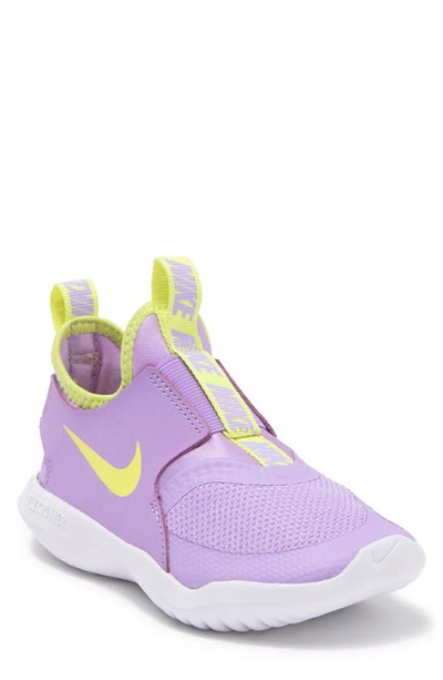 Nike Flex Runner Slip-on Running Shoe In Lilac/ Lemon Twist