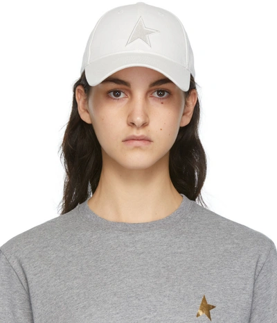 Shop Golden Goose White Star Cap In Papyrus