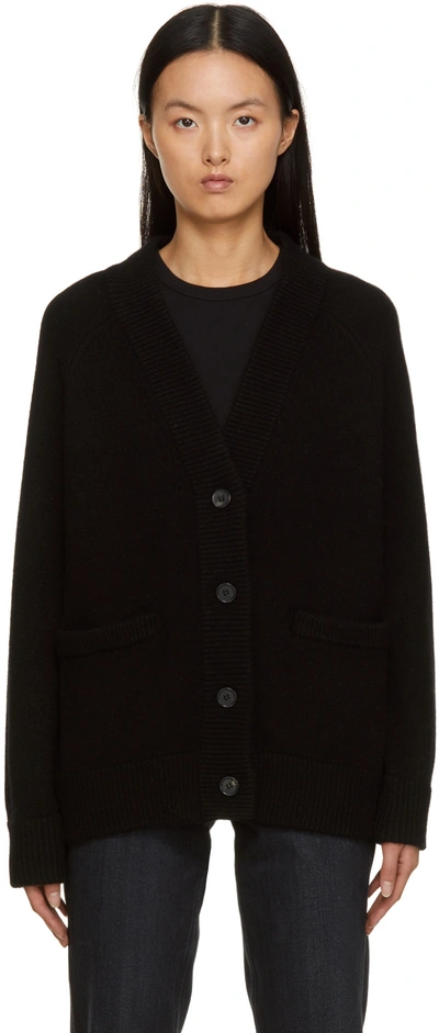 Shop Co Black Oversized Wool & Cashmere Cardigan In 001 Black