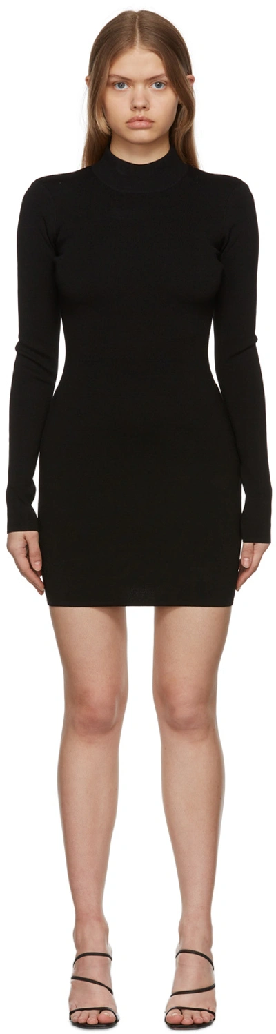 Nanushka Women's Mollie Chain-detailed Open-back Knit Mini Dress In Black