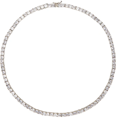 Shop Mounser Silver Laguna Necklace In Clear