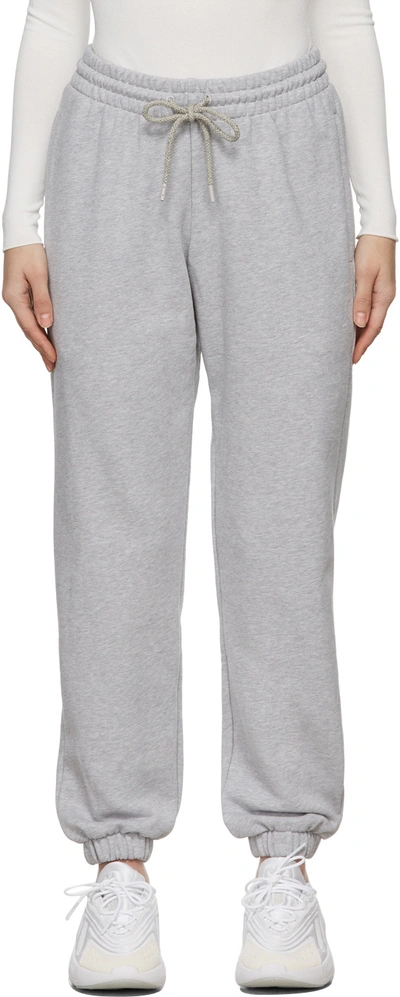 Shop Wardrobe.nyc Grey Track Lounge Pants In Grey Marl