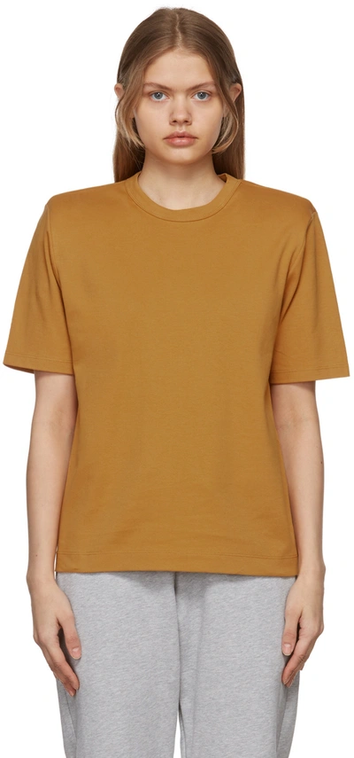 Shop Wardrobe.nyc Yellow Shoulder Pads T-shirt In Mustard