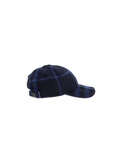 Shop Burberry Men's Blue Wool Hat